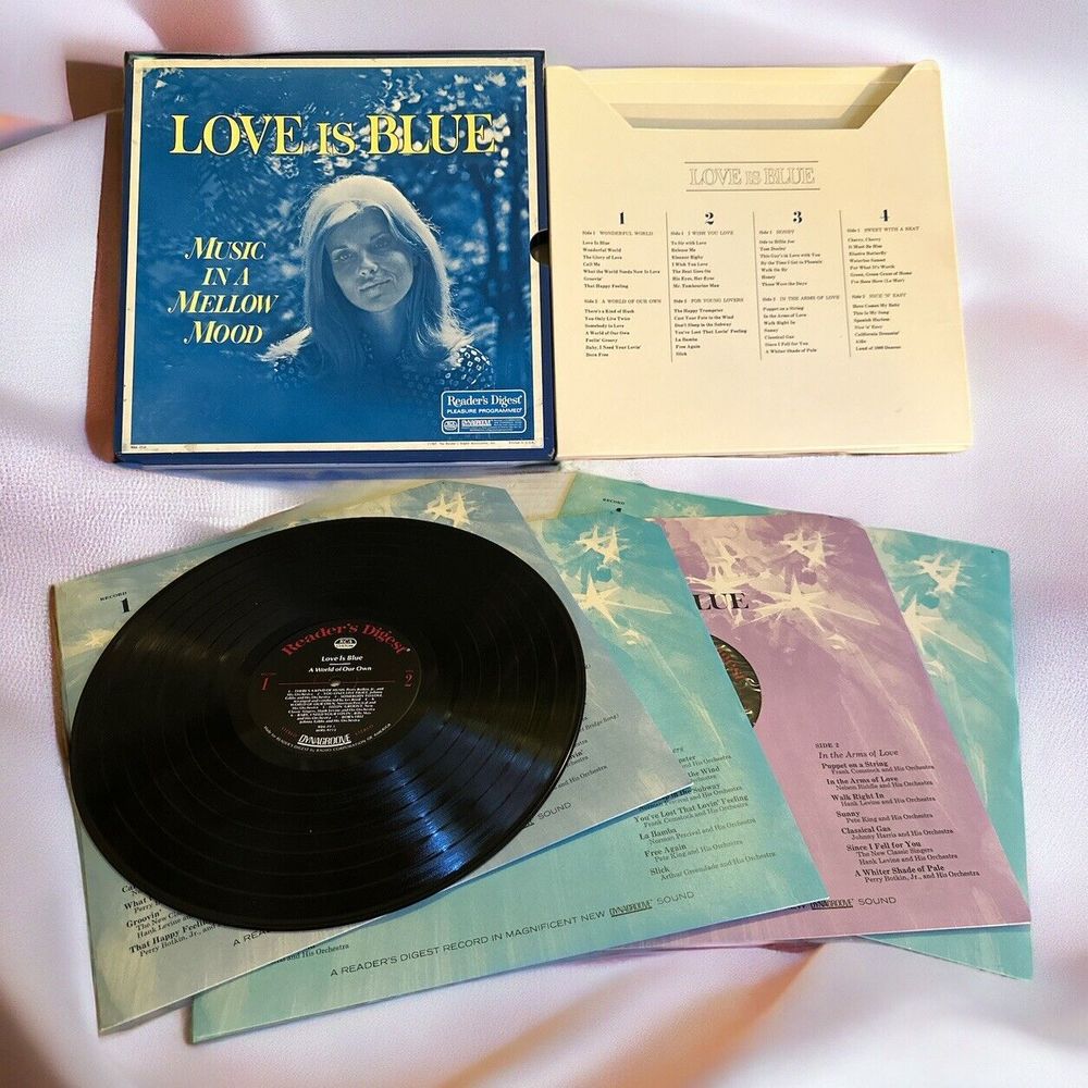 Love is Blue Music in a Mellow Mood 4 LP Vinyl  Record Album Set